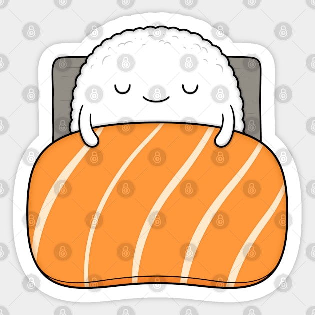 sleepy sushi Sticker by kimvervuurt